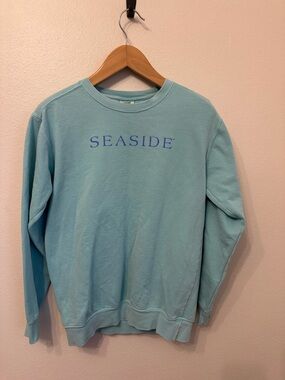 Seaside Comfort Colors Crewneck Sweatshirt - Aqua Blue